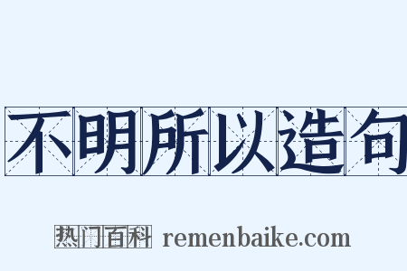 不明所以造句是什么意思的图片